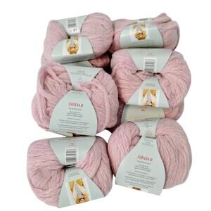 Sirdar Big Bamboo Shade 0208 Pink Yarn Lot Bundle10 Skeins 40m/44y Wool BlendNEW